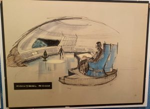 Concept art for the Enterprise bridge, circa 1964.