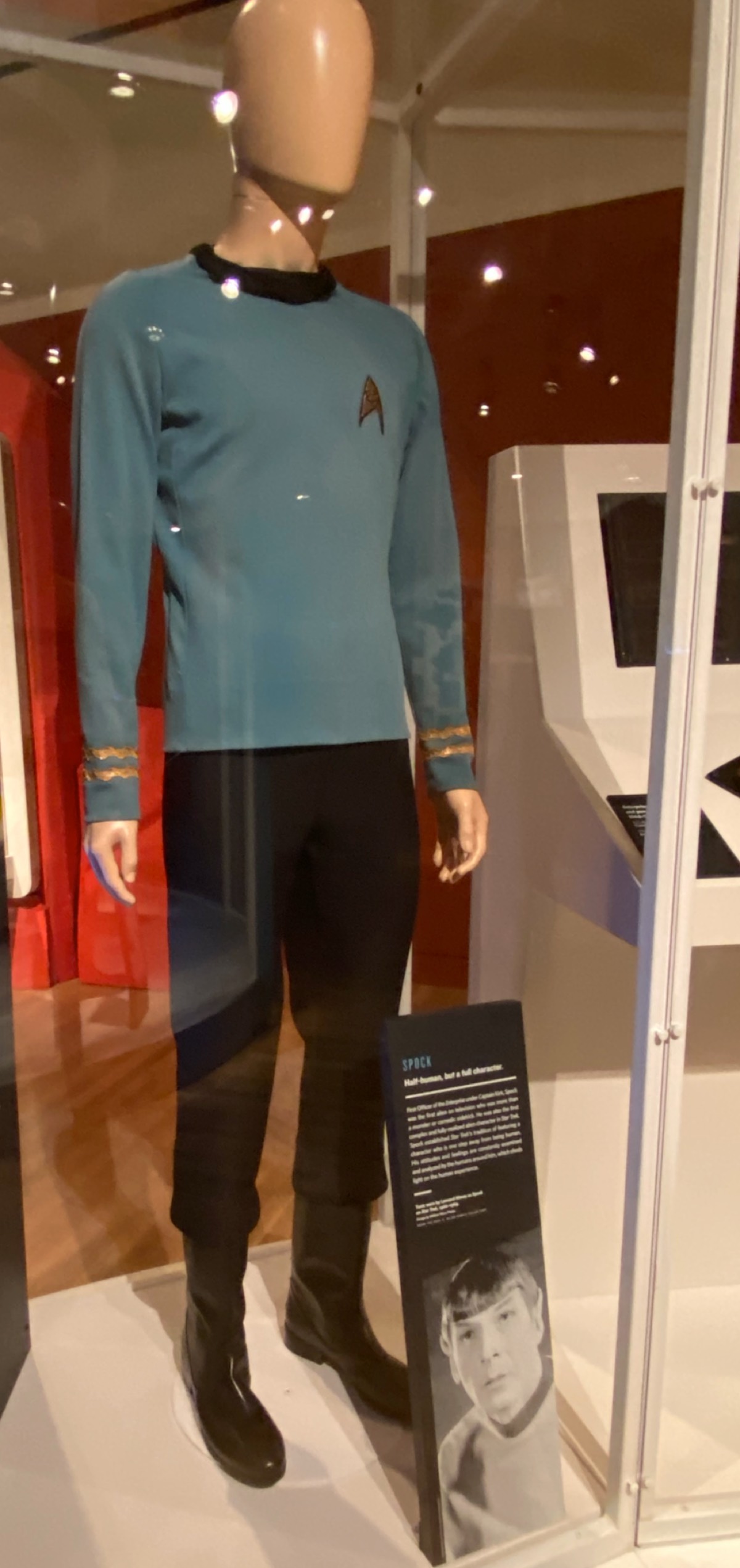 Spock's uniform, worn by Leonard Nimoy on TOS