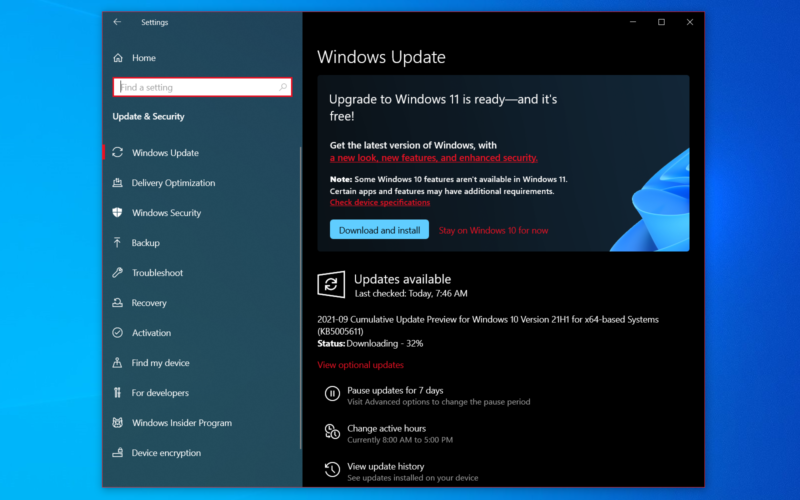The "official" Windows 11 update, complete with the UI that regular people will see, is now available in the Release Preview channel for Windows Insiders.