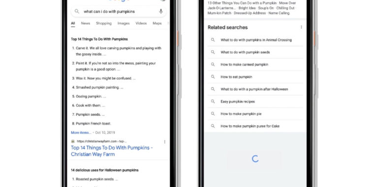 Continuous scrolling comes to mobile Google Search - Ars Technica