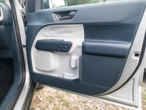 The door card of an XLT-trim Ford Maverick