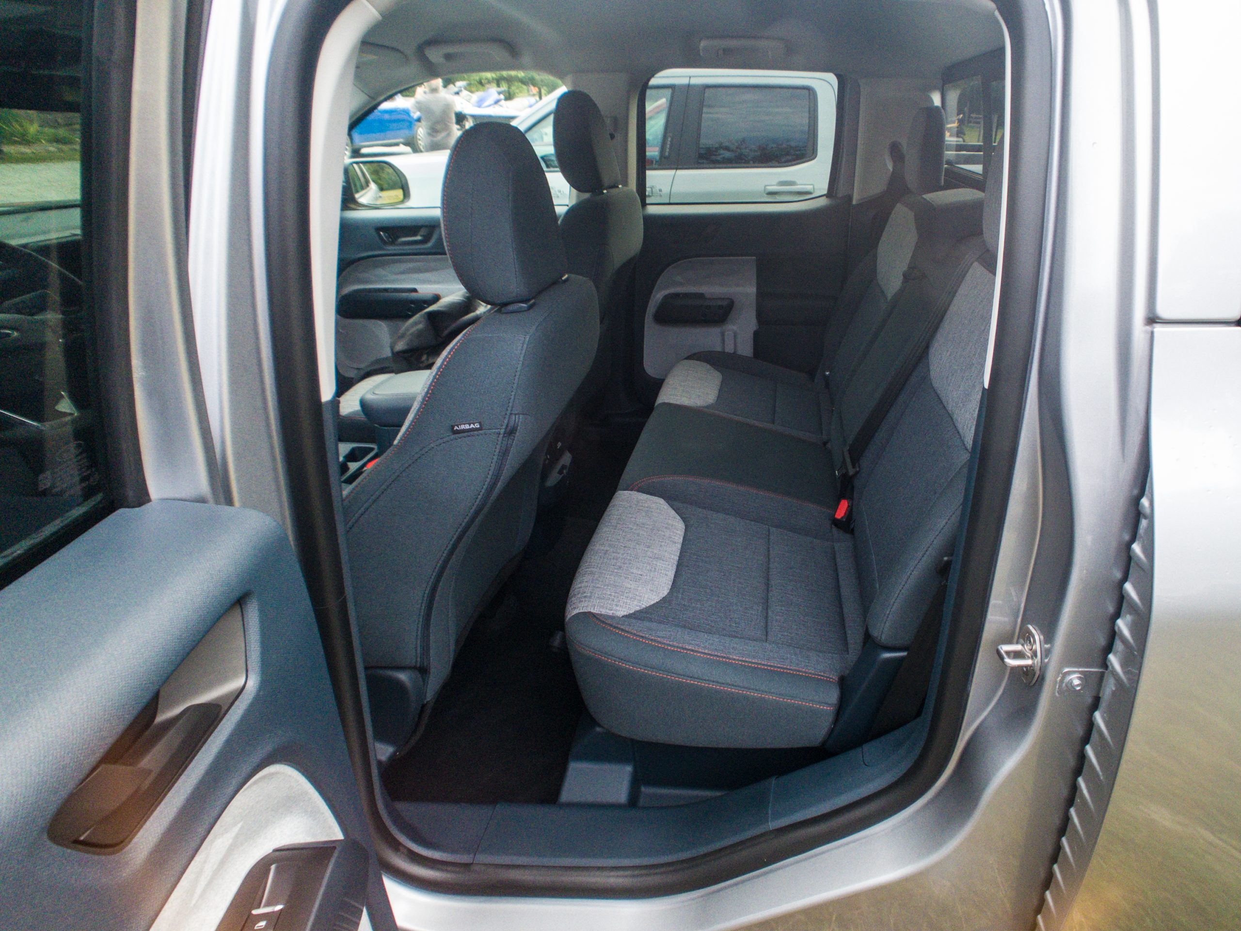 The back seats of a Ford Maverick