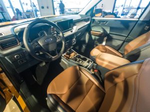 A Ford Maverick Lariat interior