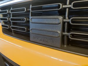 The adaptive cruise control radar of a Ford Maverick