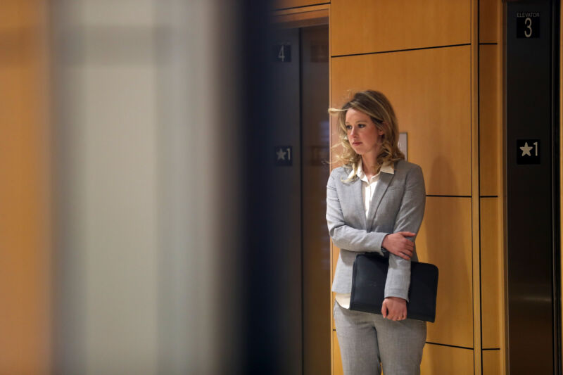 Theranos founder and former CEO Elizabeth Holmes inside the Robert F. Peckham US Federal Court on June 28, 2019, in San Jose, Calif.