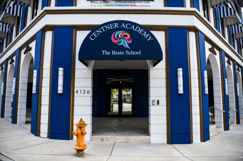 Centner Academy private school building is seen in Miami's Design District in Miami on April 27, 2021. 