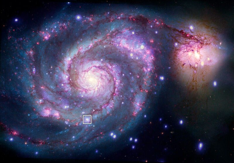 Image of a spiral galaxy.