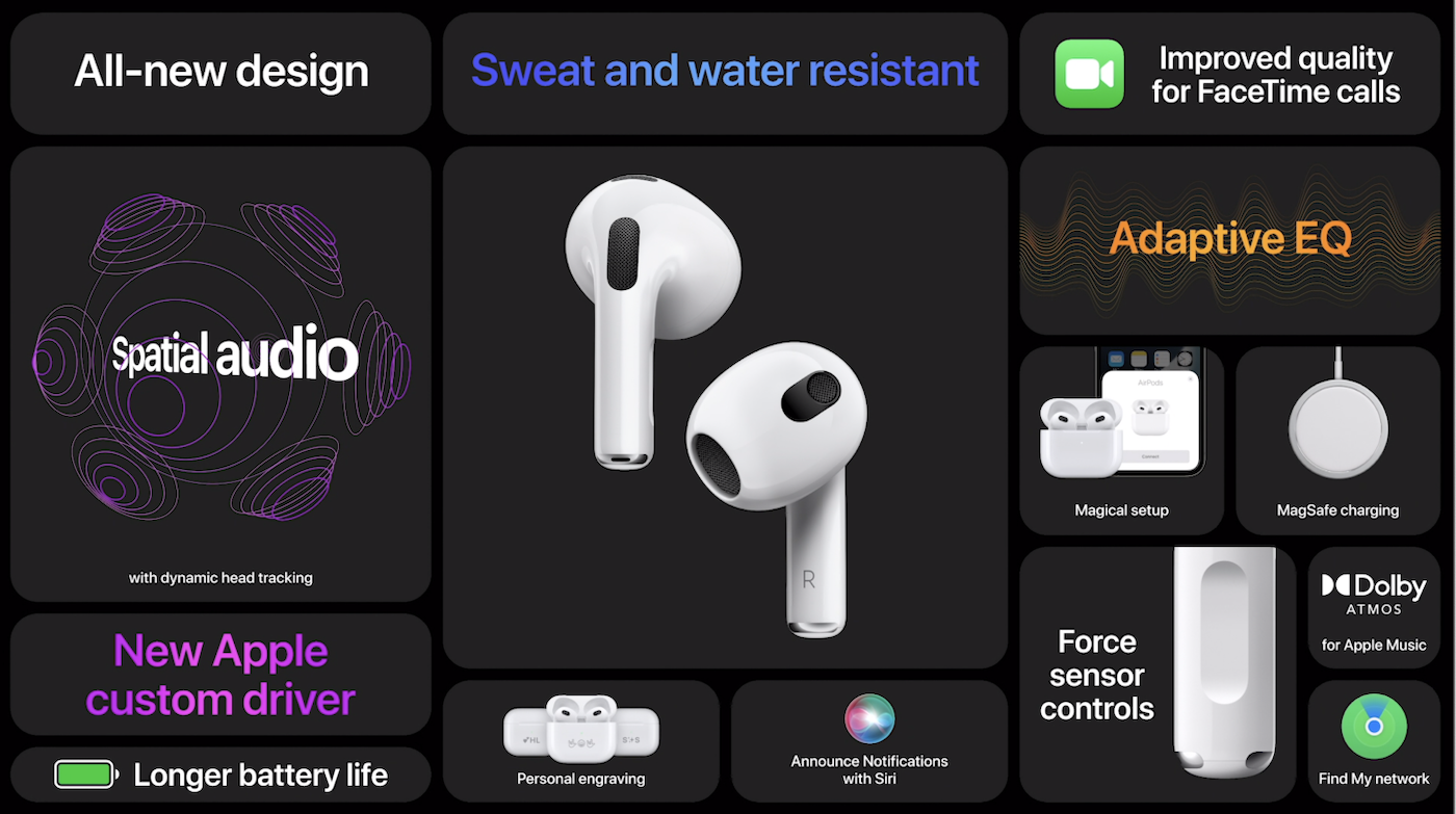 Apple's 3rd-generation AirPods arrive next week with a new design, spatial audio | Ars Technica