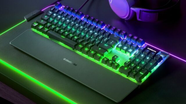 SteelSeries' OLED-clad Apex Pro gaming keyboard.