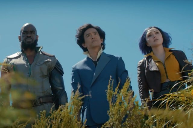 Jet Black (Mustafa Shakir). Spike Spiegel, And Faye Valentine (Daniella Pineda) Are Bounty Hunters On A Spaceship Called The Bebop.