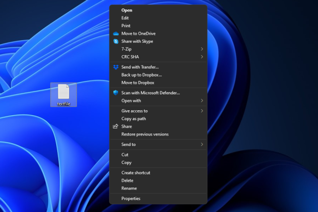 The old context menu is still available. This is powerful, and lots of apps use it, but we can agree that the design of this has not aged well, right?