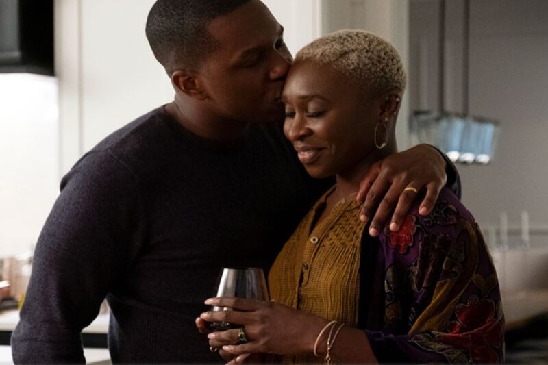 Oscar nominees Leslie Odom, Jr. and Cynthia Erivo co-star as a husband and wife who fear being separated by a warped time line in <em>Needle in a Timestack,</em> a new film from director John Ridley.