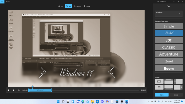 Recursive (basic) video editing.