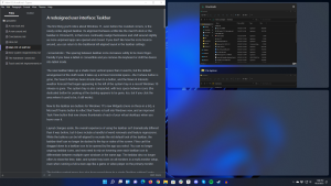 Once you've selected a Snap Layout, Windows will populate each area of the screen one at a time...