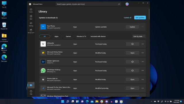 A unified library/updates view is a welcome change.