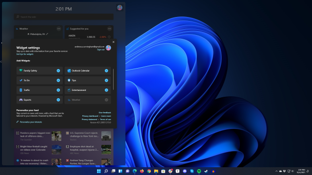 Without third-party extensibility, the Widgets screen serves mostly as a house ad for Microsoft apps and services.