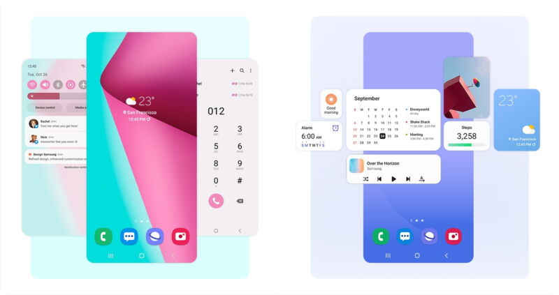 Samsung's One UI 4, also known as Android 12.