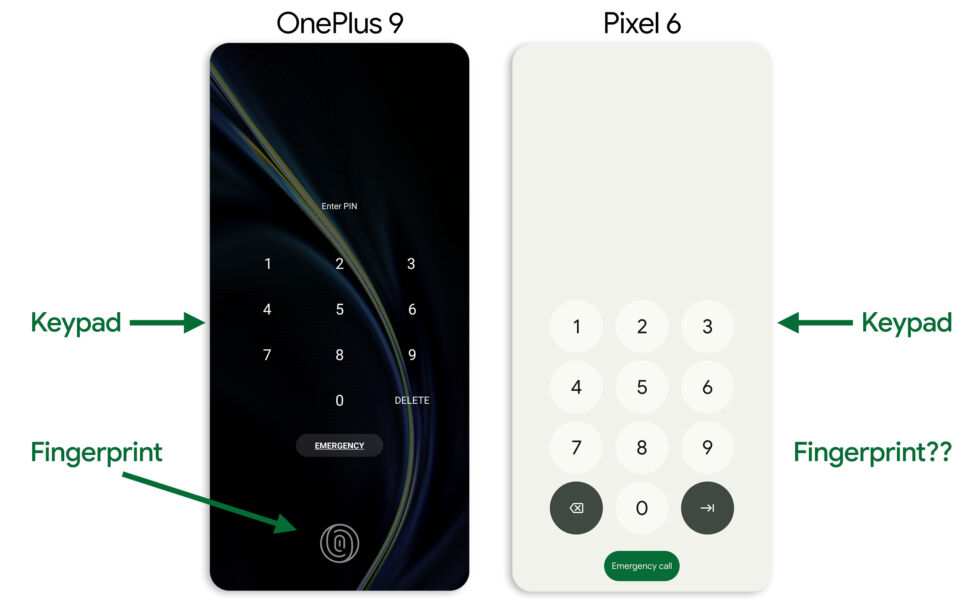 Nearly every OEM uses the in-screen fingerprint reader better than Google. How is the fingerprint reader not accessible from the keypad lock screen?! This is so annoying.