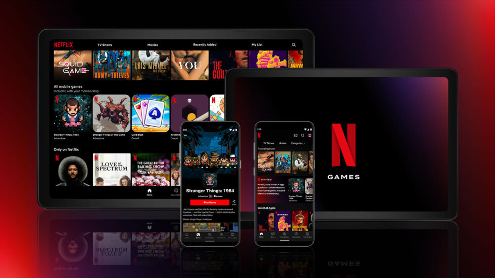 مثال على كيف ستبدو واجهة ألعاب Netflix داخل تطبيق Netflix العادي على Android بدءًا من يوم الأربعاء 3 نوفمبر.