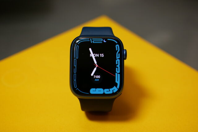 Apple's new watch face emphasizes a wider screen.