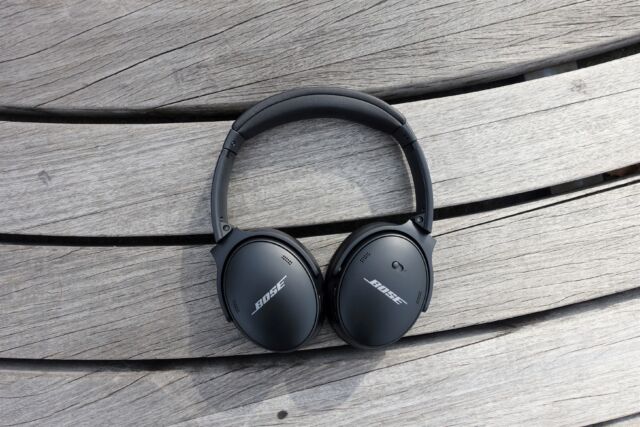 Bose's QuietComfort 45 noise-canceling headphones.
