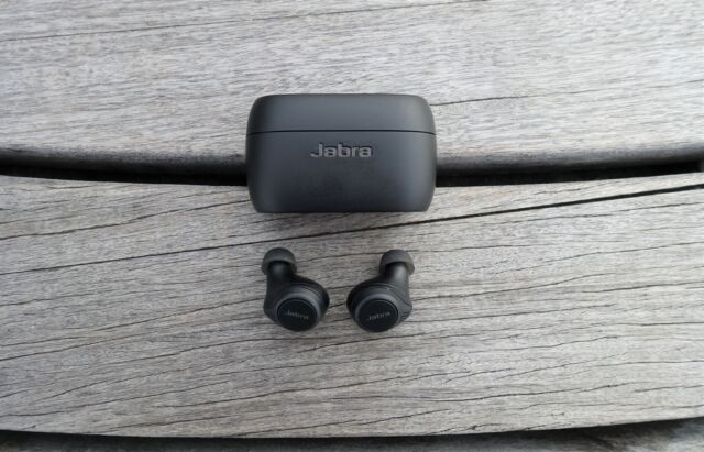 Jabra's Elite 75t noise-canceling true wireless earphones.