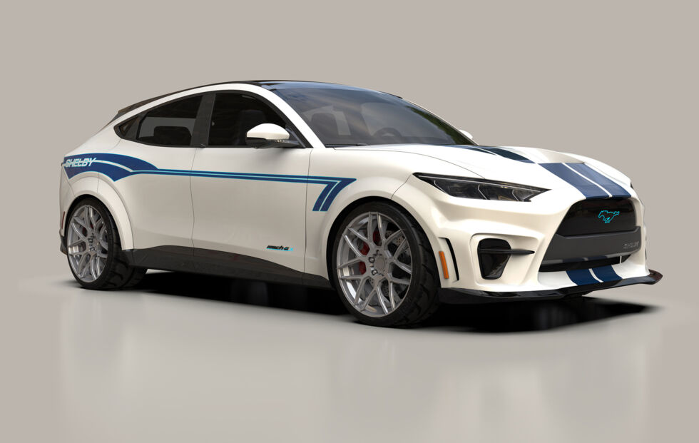 The Ford Mustang Mach-E GT didn't already look bad, but it does look good in the Shelby concept.