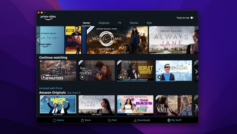 s new Prime Video app for Mac enables local downloads on desktop