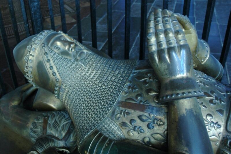 Effigy of Edward of Woodstock, aka the Black Prince, in Canterbury Cathedral.