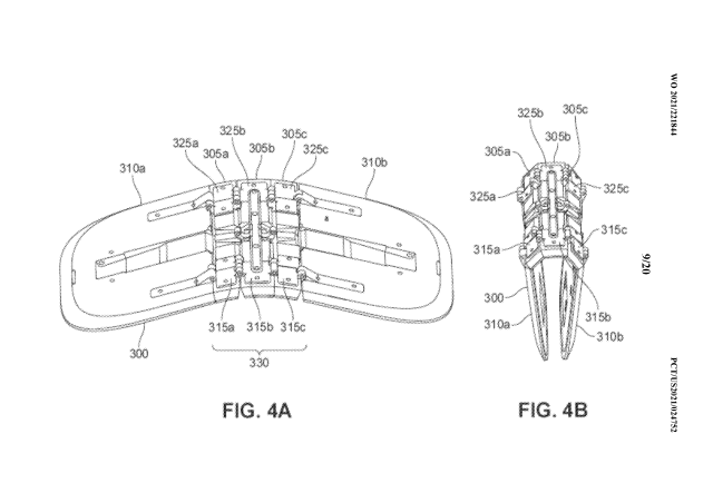 Patents norāda uz taustes atgriezenisko saiti un induktīvo uzlādes spoli kā iespējamām funkcijām.