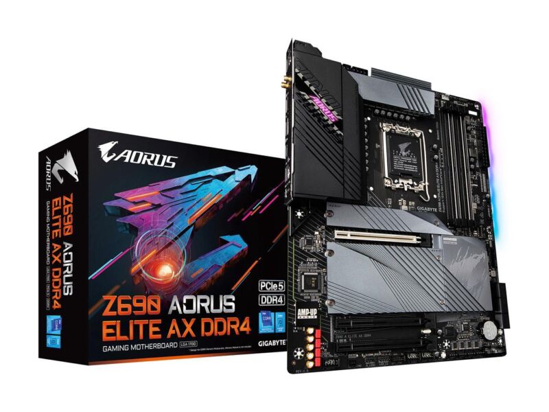 Gigabyte's $270 Z690 Aorus Elite AX Z690. Alder Lake motherboards come in all shapes, sizes, and prices, as long as you have at least $200 (and preferably, closer to $300) to spend. 