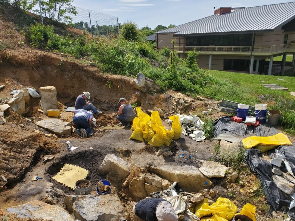 Excavations at the Gray Fossil Site take place a short distance from the visitor's center.
