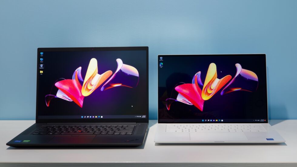 The X1 Extreme's screen is larger than 15.6-inch laptops like Dell's XPS 15, but that also appreciably enlarges its footprint. 