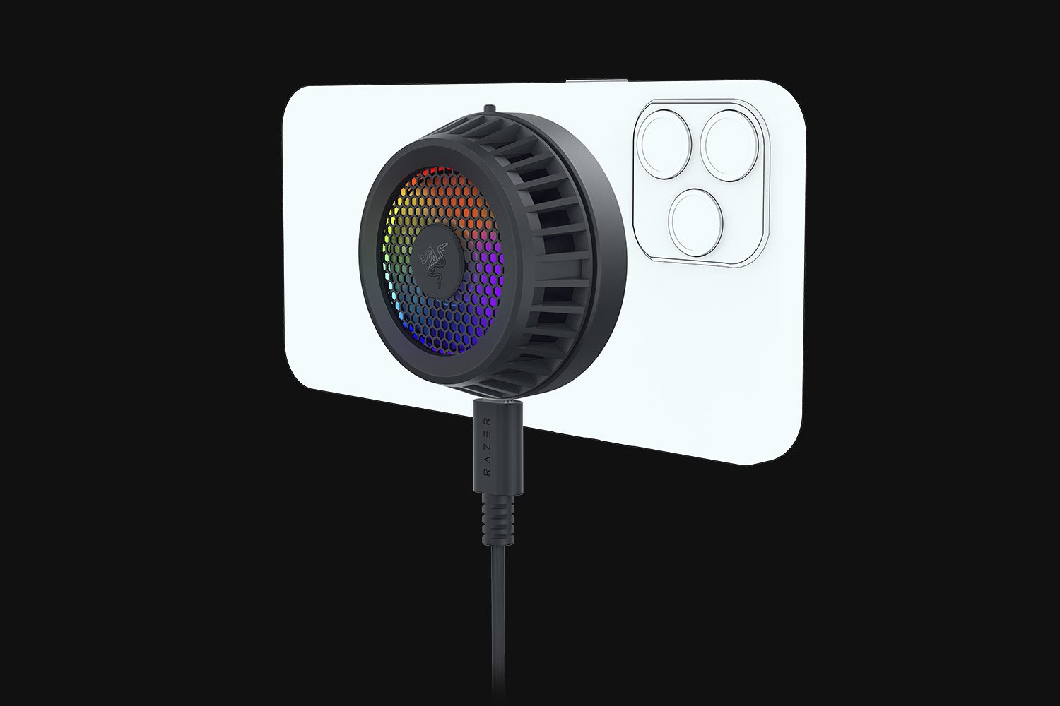 Razer s RGB Smartphone Cooler Attaches To IPhones With MagSafe Ars 