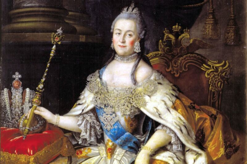 Portrait of Catherine the Great. Her 1787 letter to Count Piotr Aleksandrovich Rumiantsev—now up for auction—called for a national vaccination campaign against smallpox.
