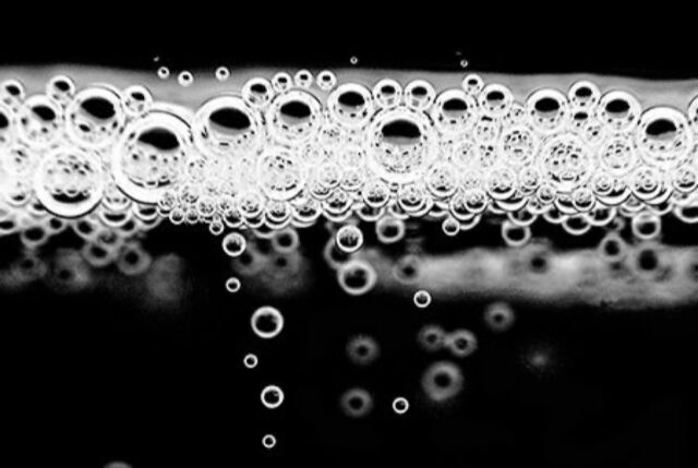 The distinctive fizzy crackling sound of champagne is the result of bubbles collapsing at the liquid surface.