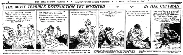 The news media began to criticize Standard Oil and raise concerns over Ethyl gas with articles and cartoons.