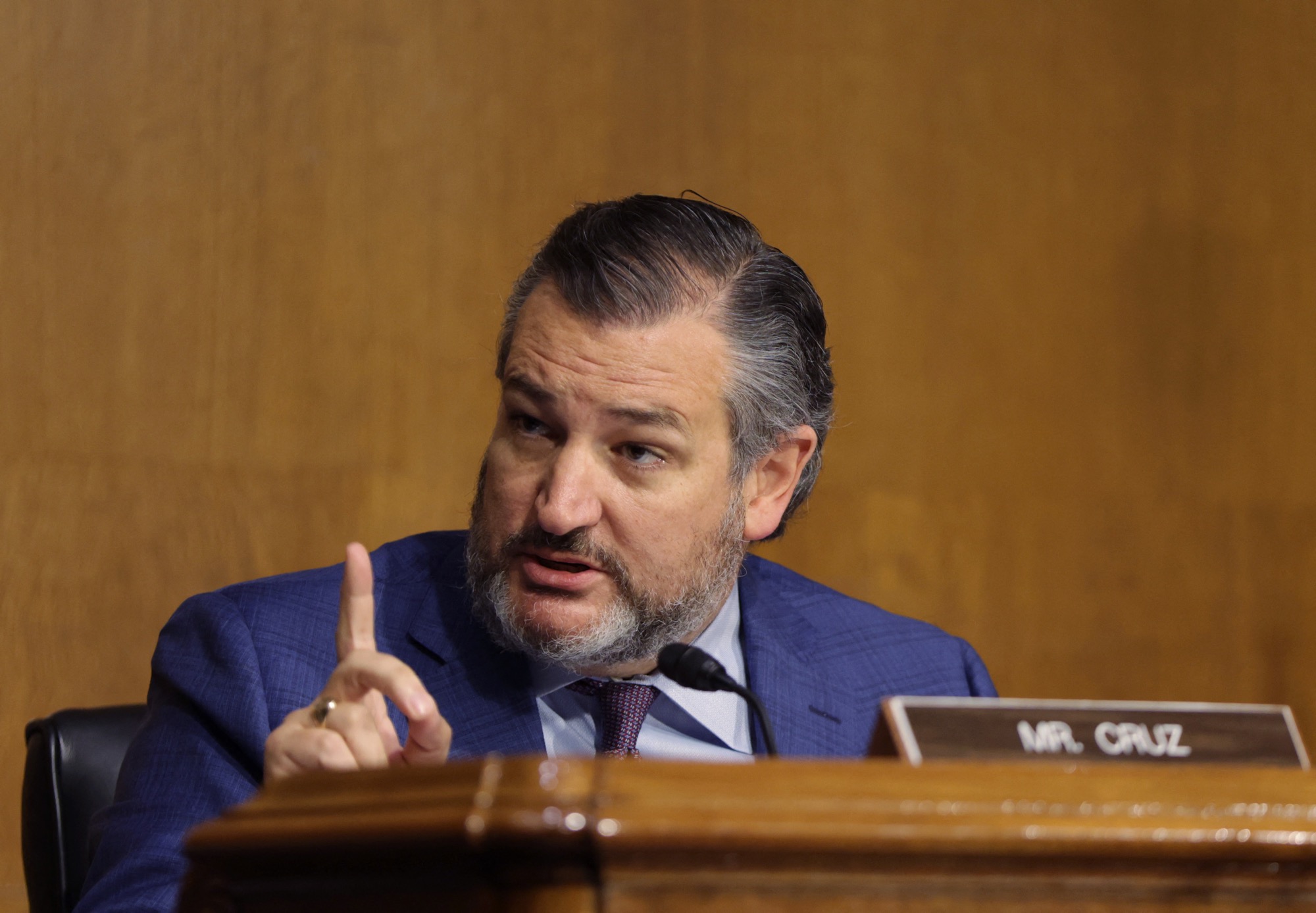 Senator Ted Cruz during a Senate Judiciary Committee hearing on October 27, 2021.