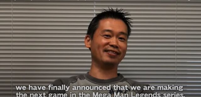 See how happy producer Keiji Inafune looks announcing <em>Mega Man Legends 3</em>.