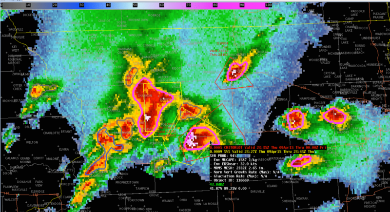 Colorful weather map.