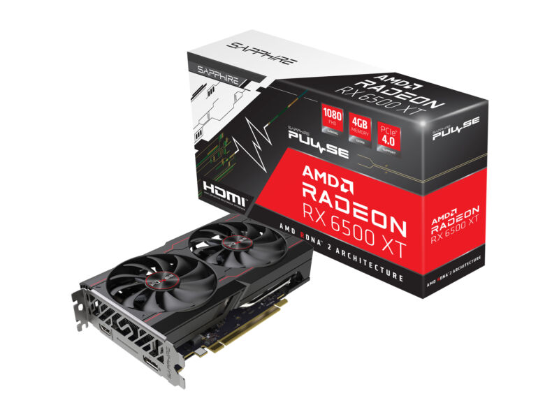 The Sapphire AMD Radeon RX 6500 XT, yet another GPU that you probably won't be able to buy.
