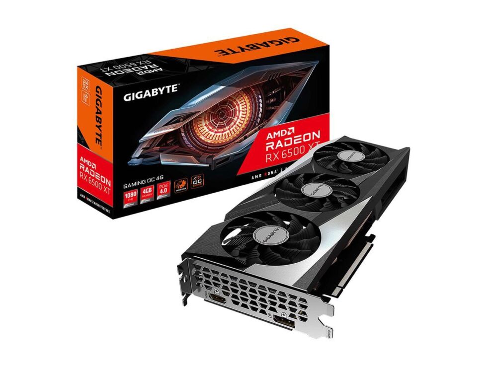 The absurdly over-cooled Gigabyte Gaming OC Radeon RX 6500 XT costs $300, $100 more than the RX 6500 XT's MSRP. You can't buy it.
