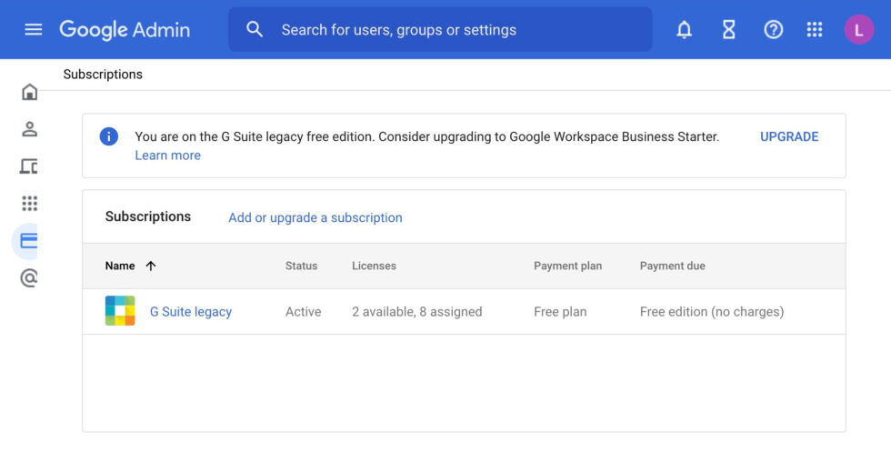 The Billing section of admin.google.com will tell you what type of G Suite account you have. 