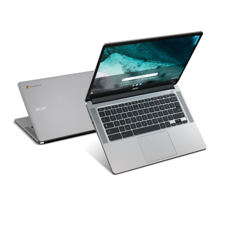 Acer-Chromebook 314 open and lid