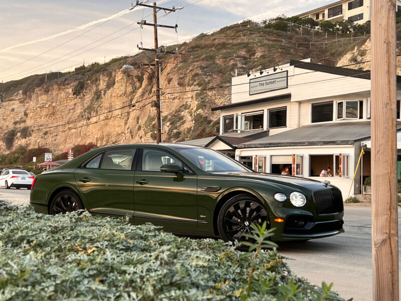 Bentley's Flying Spur sedan is now available as a plug-in hybrid.