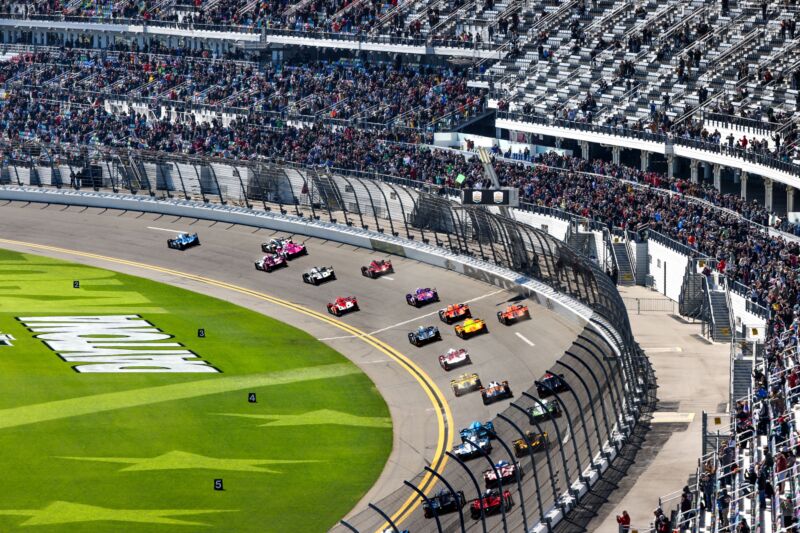 The start of the 60th running of the Rolex 24 at Daytona International Speedway.
