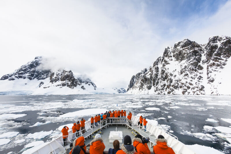 Tourist boats could potentially bring invasive species to the Antarctic region.