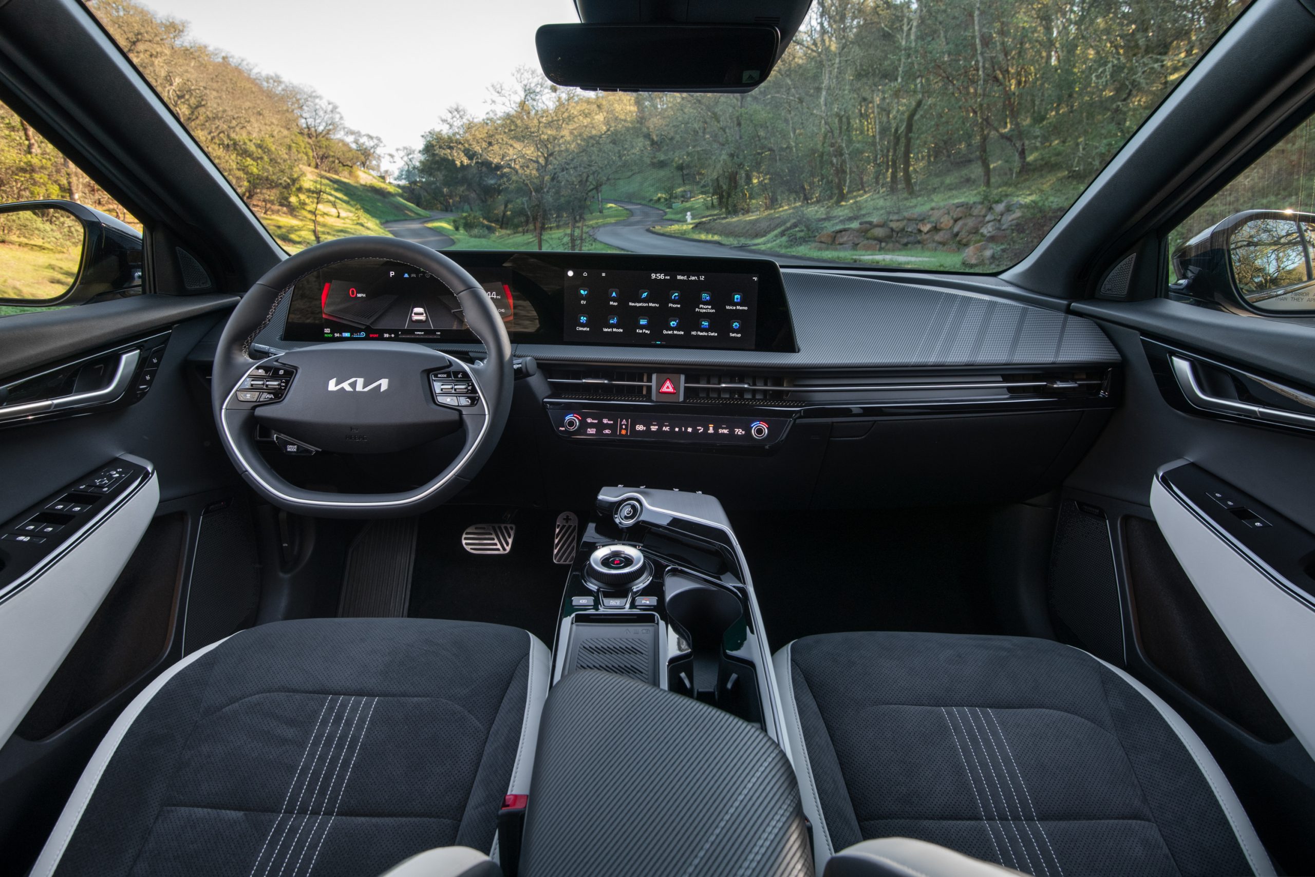 A Kia EV6 interior