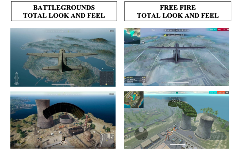 Screenshot comparisons like these do make <em>Free Fire</em> look very similar to <em>PUBG</em>.