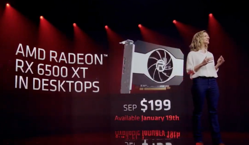 AMD’s RX 6500 XT provides $199 entry point for desktop GPU line on Jan. 19